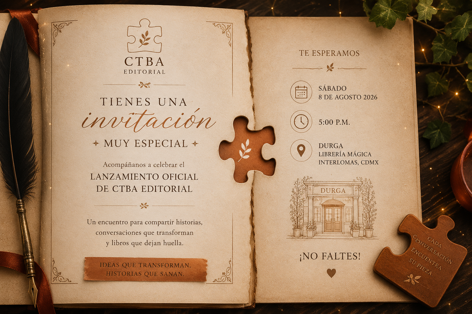 Invitación al lanzamiento de CTBA Editorial · 8 de agosto de 2026